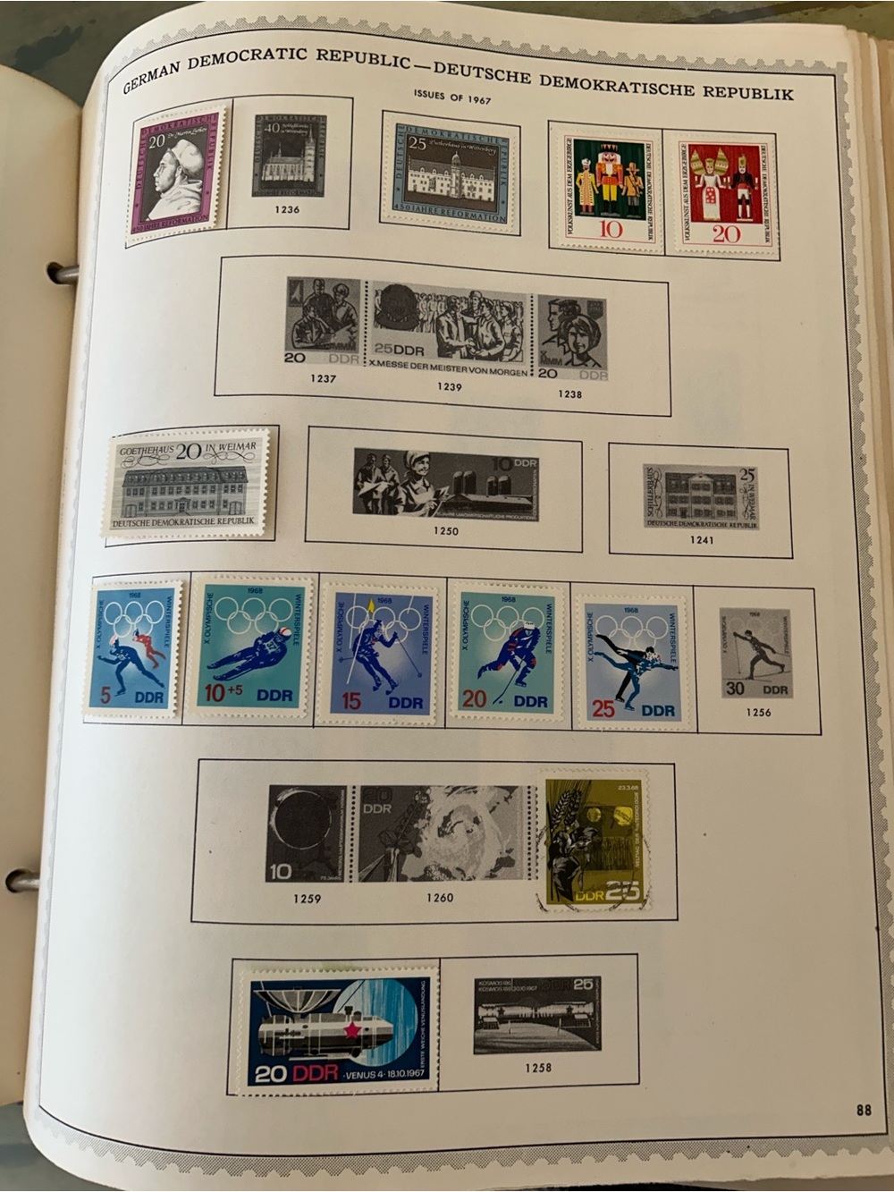 Vintage Men's Stamps - Blue, Black, Gray collection 27 Stamps